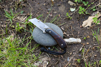 Banzelcroft Customs MEK, a custom titanium EDC utility knife with handle scales.Banzelcroft Customs MEK, a custom titanium EDC utility knife with carbon fiber, vintage micarta, and ringed gidgee handle scales.